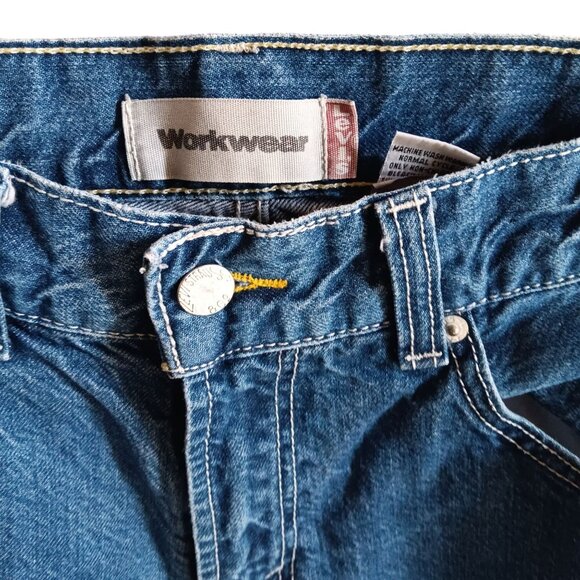 Vintage Y2K Carpenter Jeans Levis 29x28 Workwear Denim Red Tab Boys 16 Baggy - Picture 3 of 9